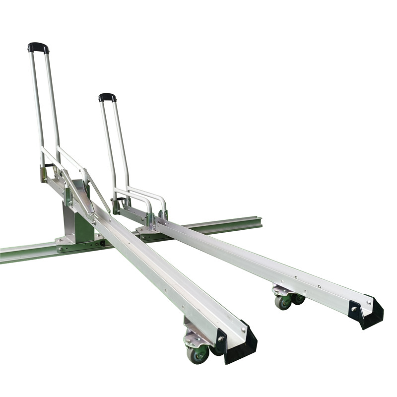 How does a horizontal sliding bike rack solve the problem of high density bicycle parking?