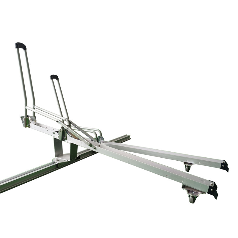 Lower level staggered horizontal sliding bike rack